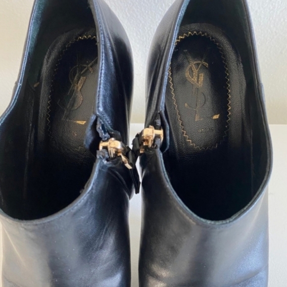 YSL Yves Saint Laurent Black Ankle Boots With Original Box - Picture 5 of 16